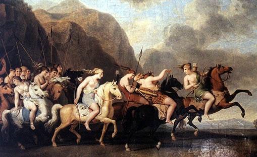 Thésée chống lại cuộc tiến công của những nữ chiến sĩ Amazones