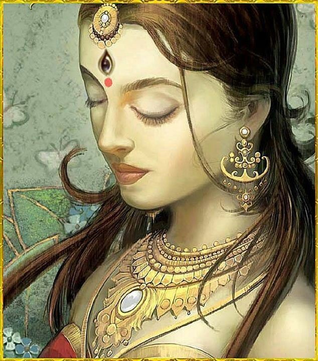 Nữ thần Parvati thích làm đẹp