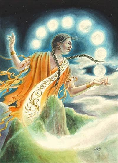Nữ thần mặt trăng Mama Quilla của người Inca