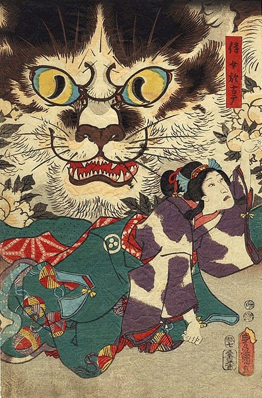 Ma mèo báo thù Bakeneko trong thần thoại Nhật Bản