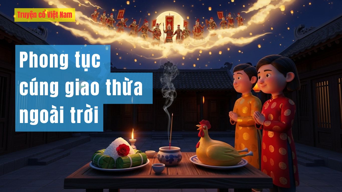 Phong tục cúng giao thừa ngoài trời