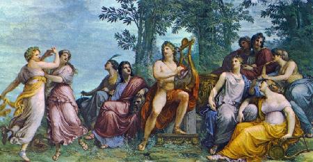 Apollon và các nàng Muses