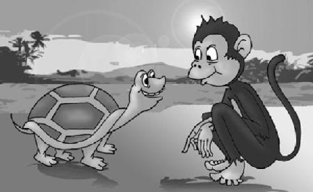 Khỉ và rùa đen