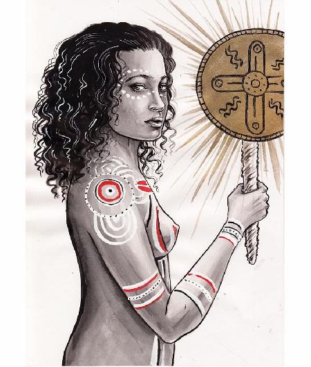 Nữ thần mặt trời Gnowee của thổ dân Úc
