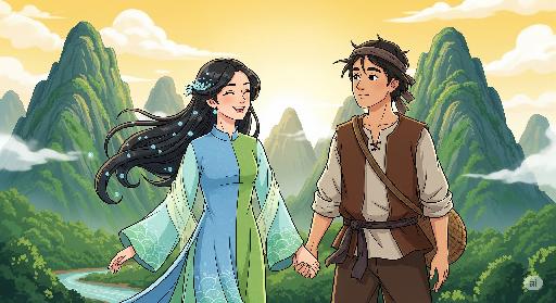 Truyện con thần nước lấy chàng đánh cá