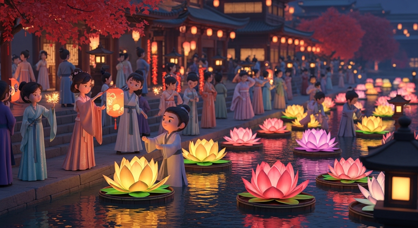 Sự tích hội hoa đăng ở Hội An - Việt Nam